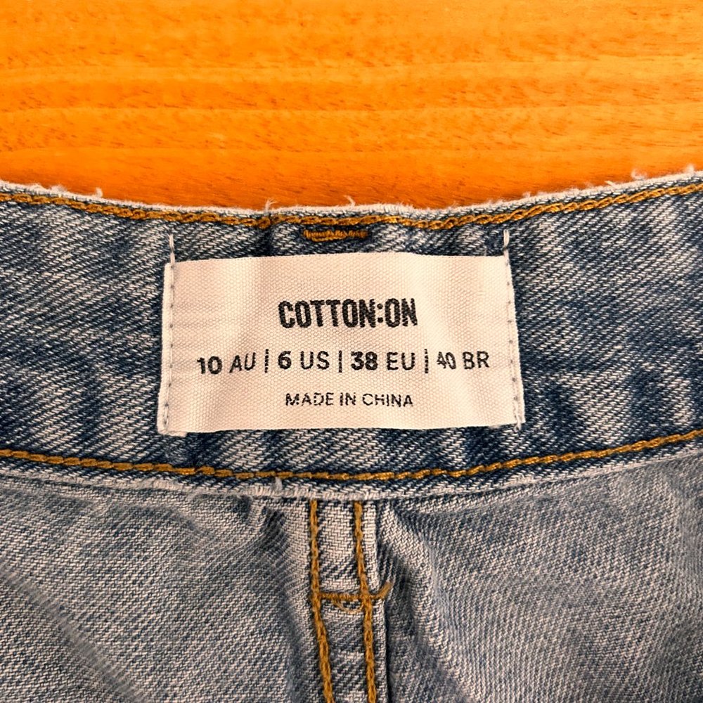 COTTON ON High Rise Harley Jean Shorts US 6 - Picture 5 of 9
